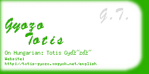 gyozo totis business card